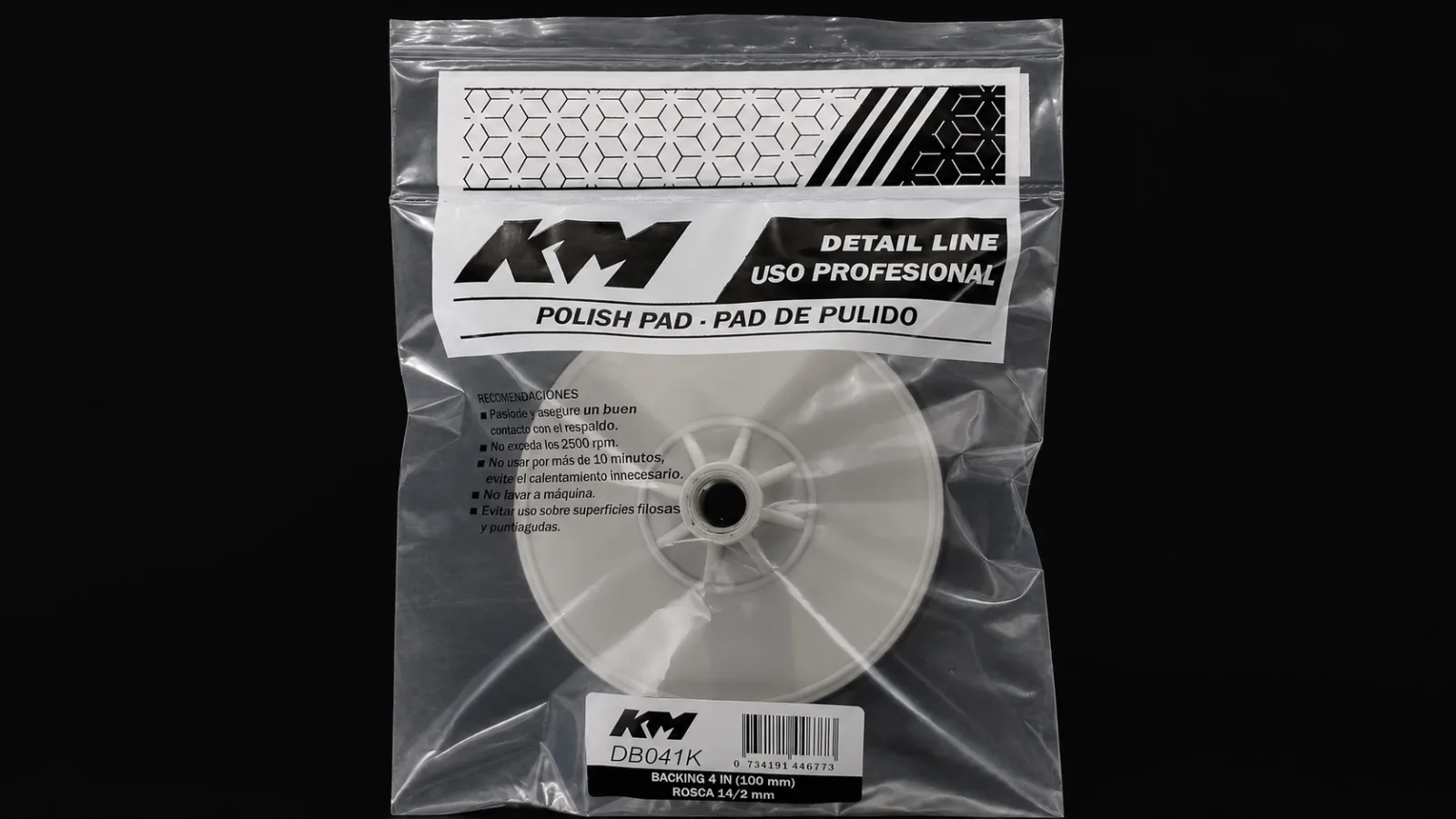 DB041K - BACKING 4 IN (100 mm) ROSCA 14/2mm - Backing - 4 IN - Rosca 14/2 mm - Pulidora / amoladora con rosca 14/2 - KM Detail Line