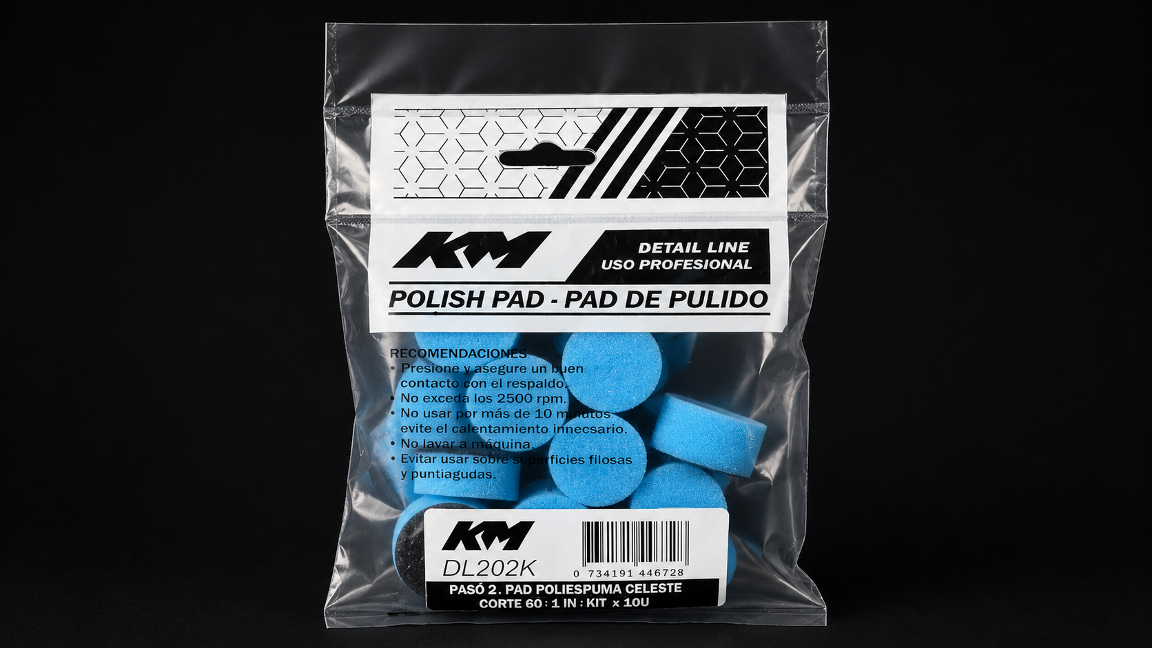 PAD POLIESPUMA CELESTE CORTE 60 1 IN X 10 UNIDADES