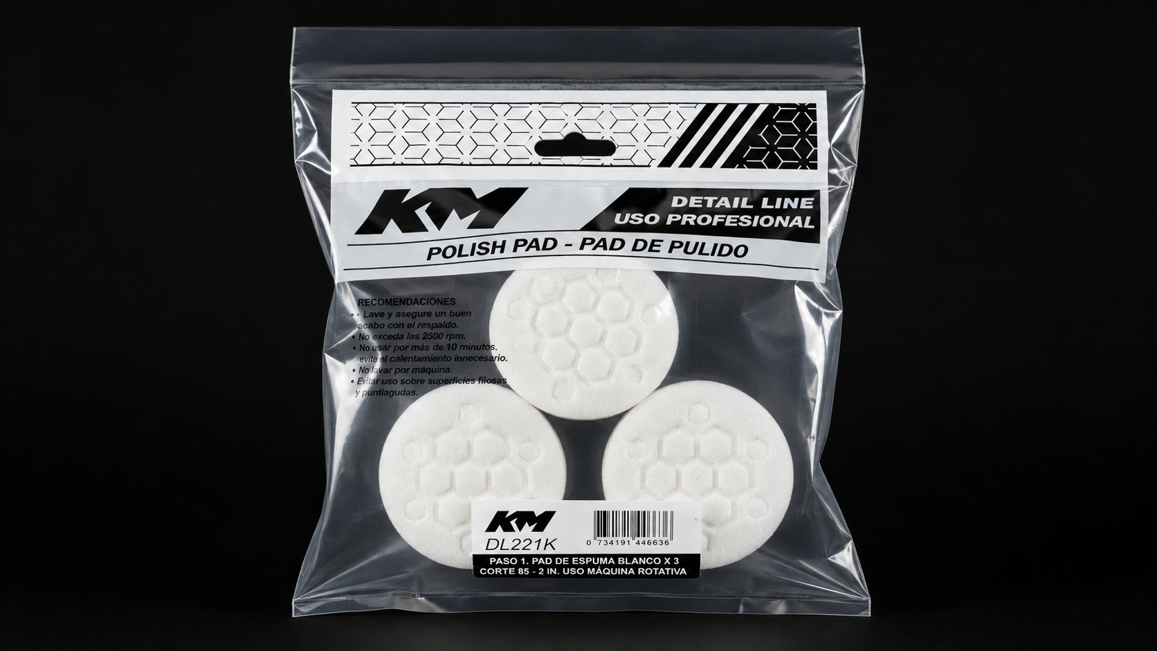 PAD POLIESPUMA BLANCO CORTE 85 2 IN X 3 UNIDADES